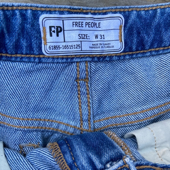 Free People | Wide Leg Patchwork Jeans - Picture 3 of 3